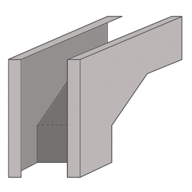 Wall Duct Outside 90° Sweep Adapter 10''